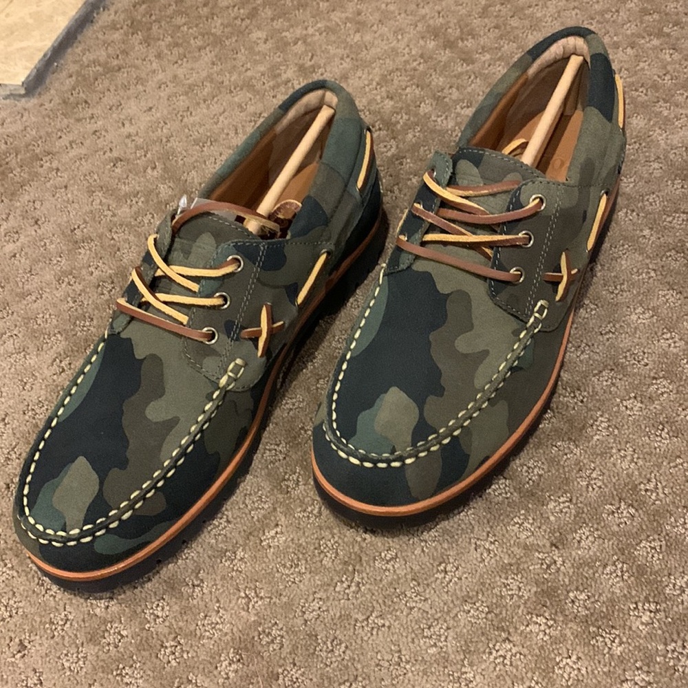 Men’s Polo Ralph Lauren Ranger Deck” Camo Suede Loafer NWT NIB Size 8.5W - Picture 9 of 15